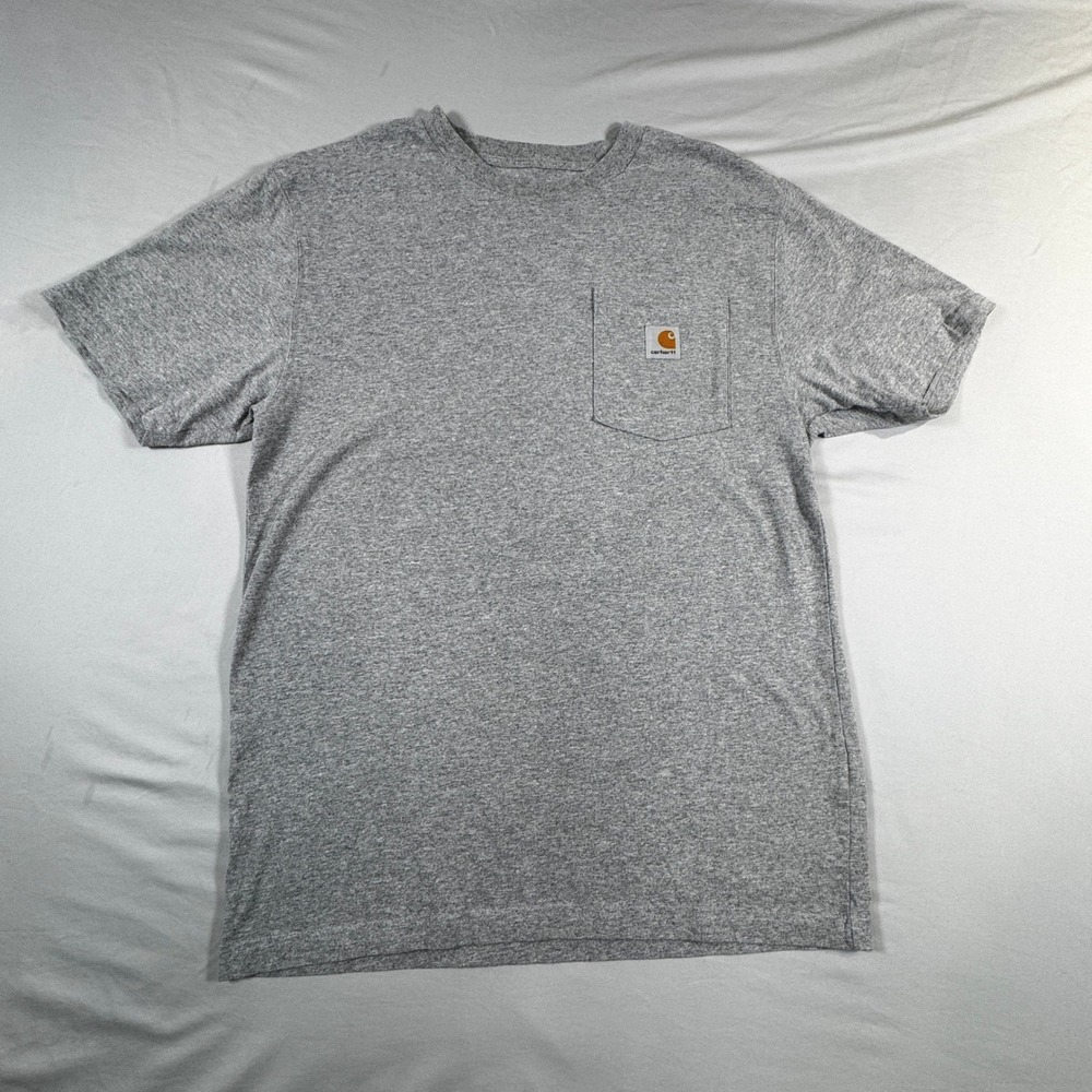 Carhartt K87 Mens S Loose Fit Pocket T Shirt Heather Gray Workwear T Workwear